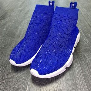 Crystal royal blue shoes